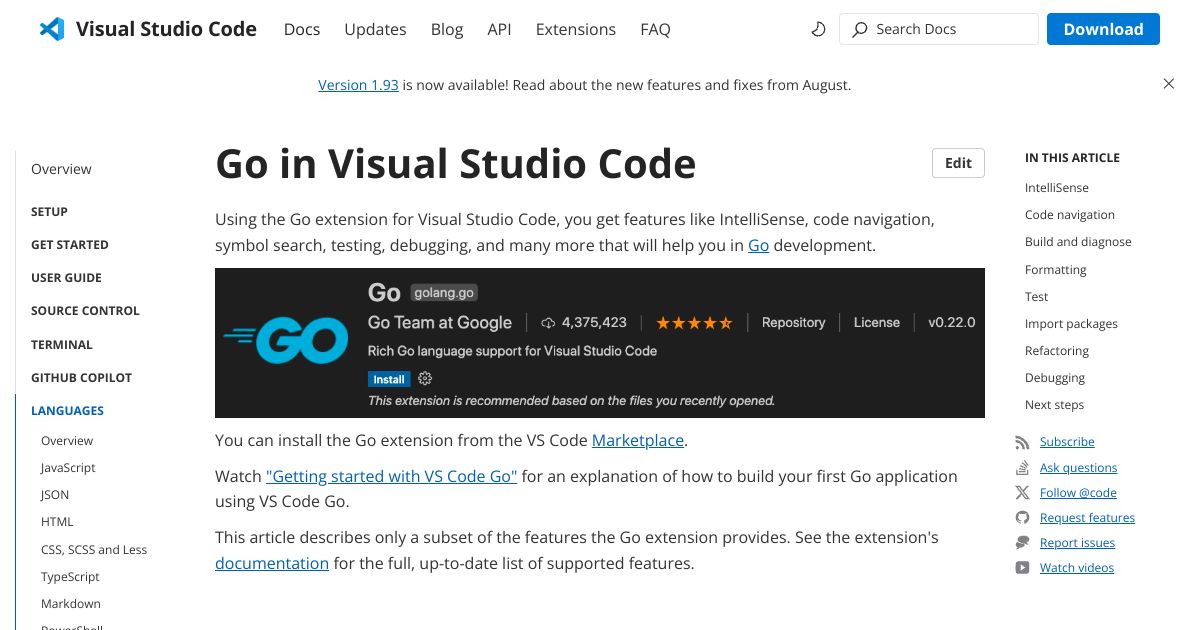 Go with VSCode